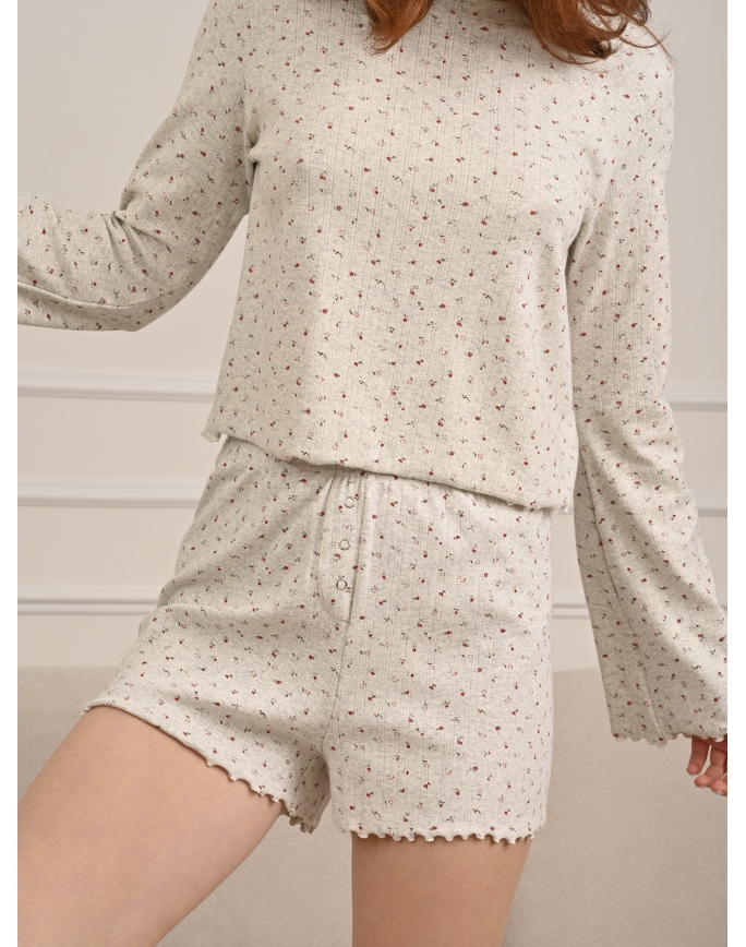 Женская пижама из трикотажа пуантель с вышивкой (Арт. 5257TQP)